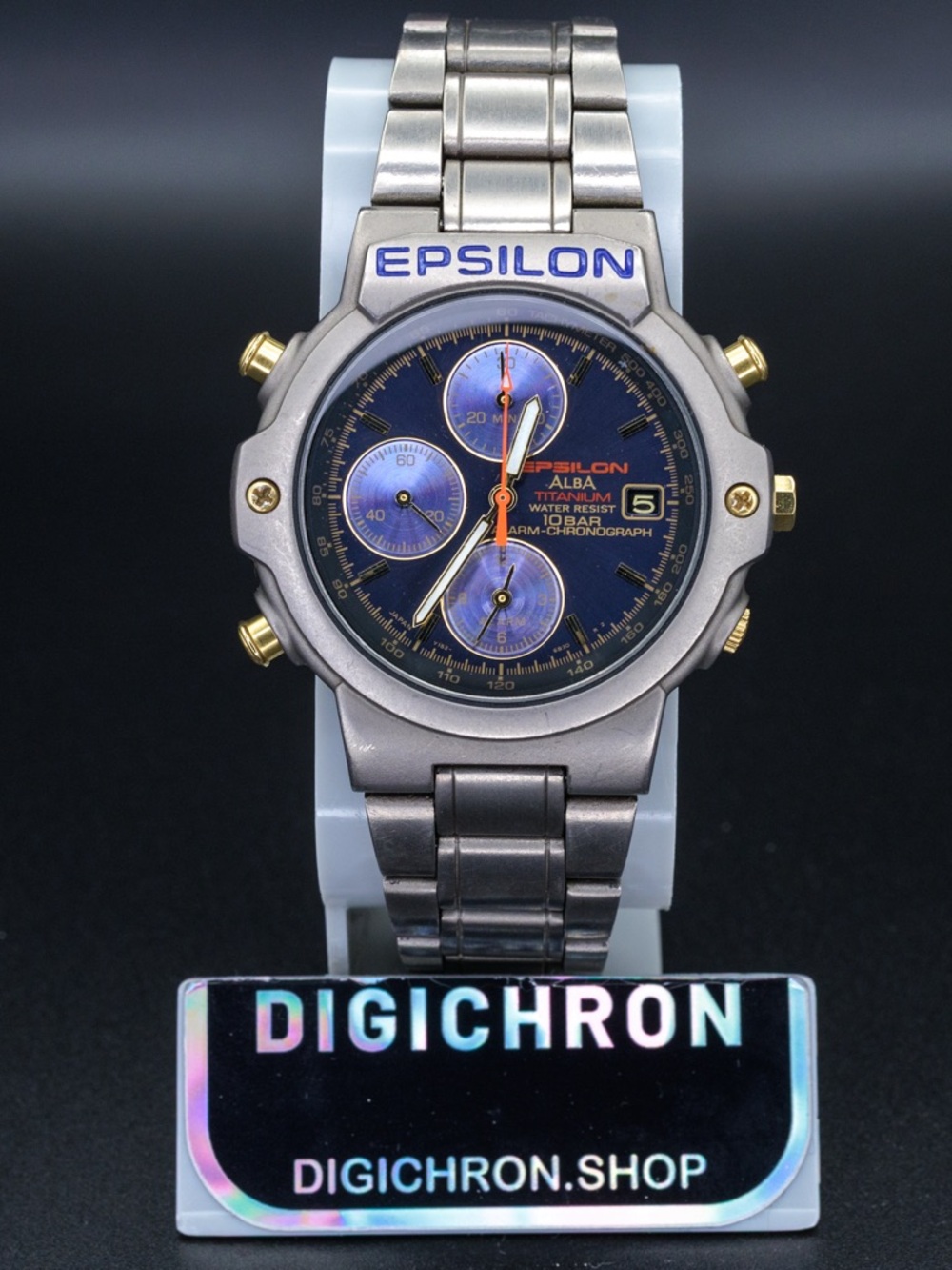 Seiko Alba Rare Epsilon Y182-6A80 Titanium JDM Import Chronograph 40mm Watch